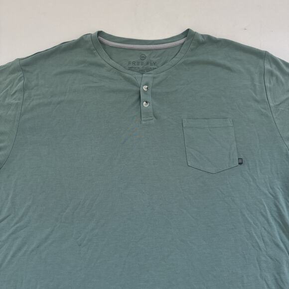 Free Fly Henley Shirt Mens 3XL Bamboo UPF 45 NEW XXXL Outdoors‎ Hiking - Picture 2 of 9